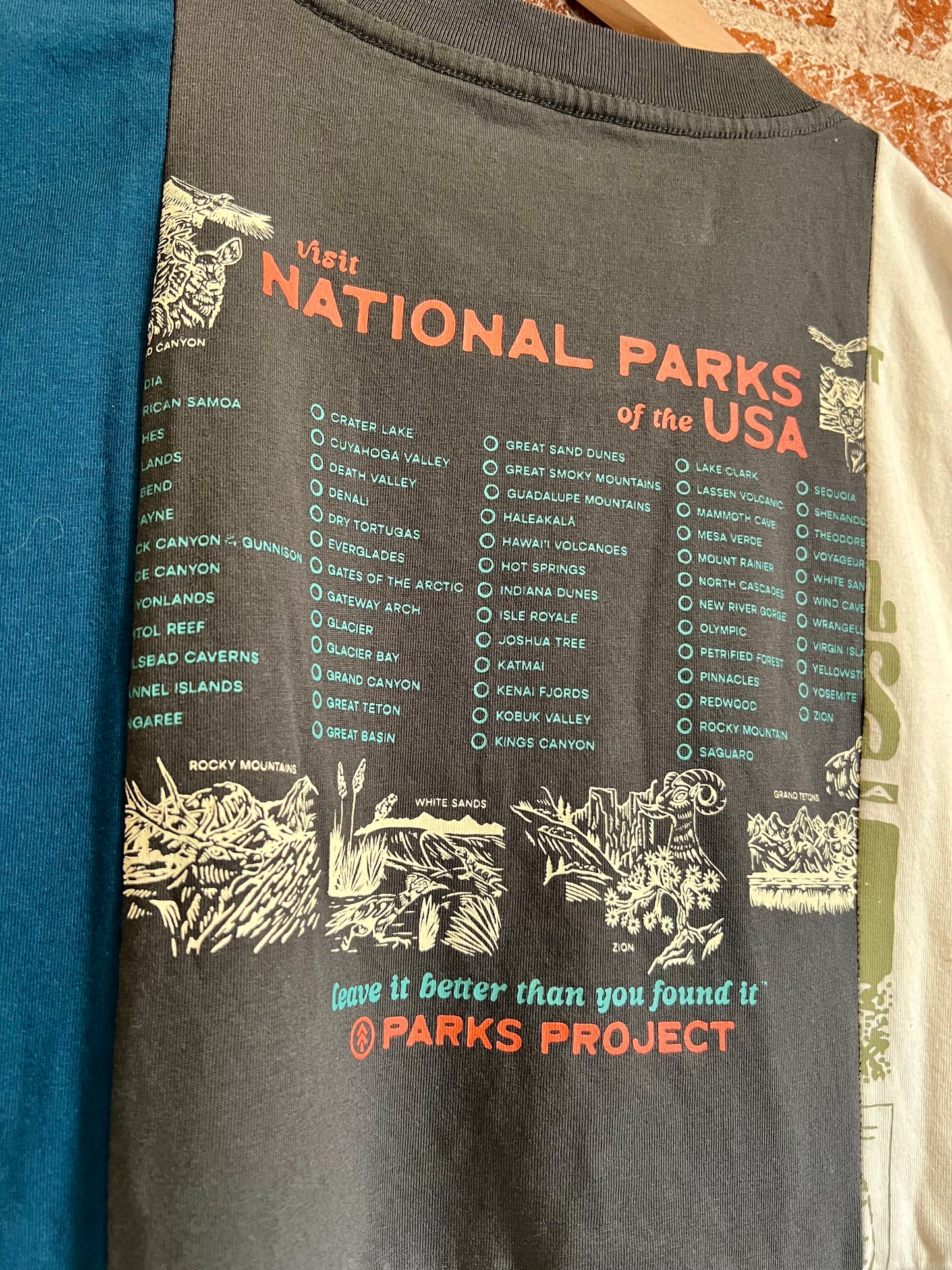 Remade Tee: National Parks Checklist