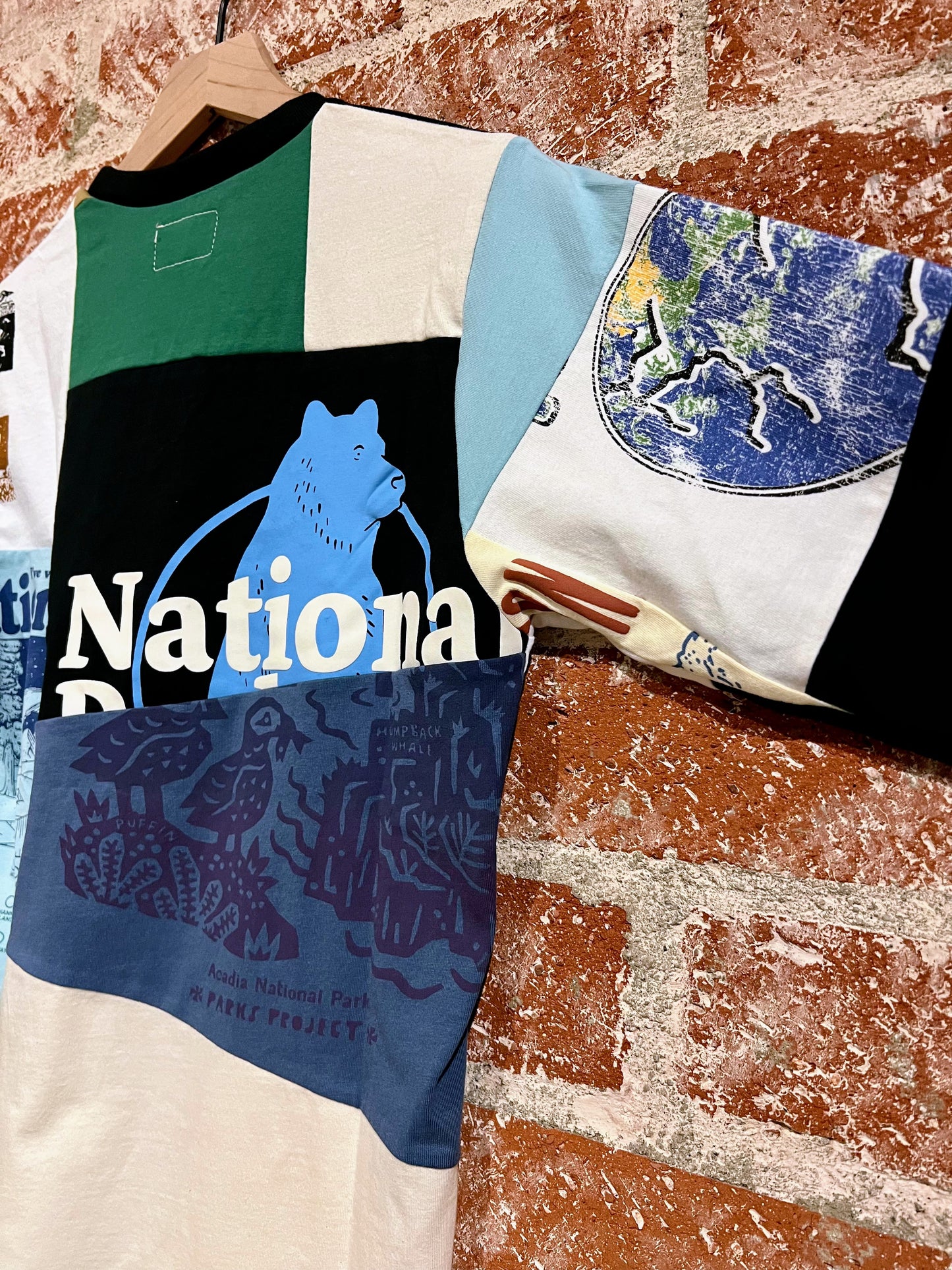 Remade Tee XS: National Parks Checklist White