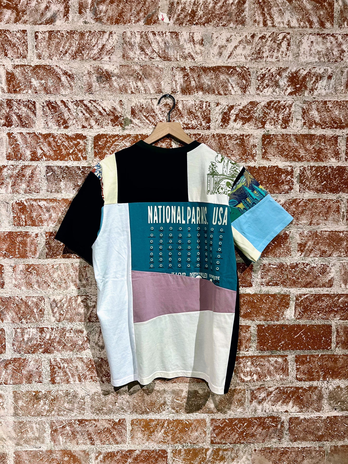Remade Tee L: National Parks Checklist Teal