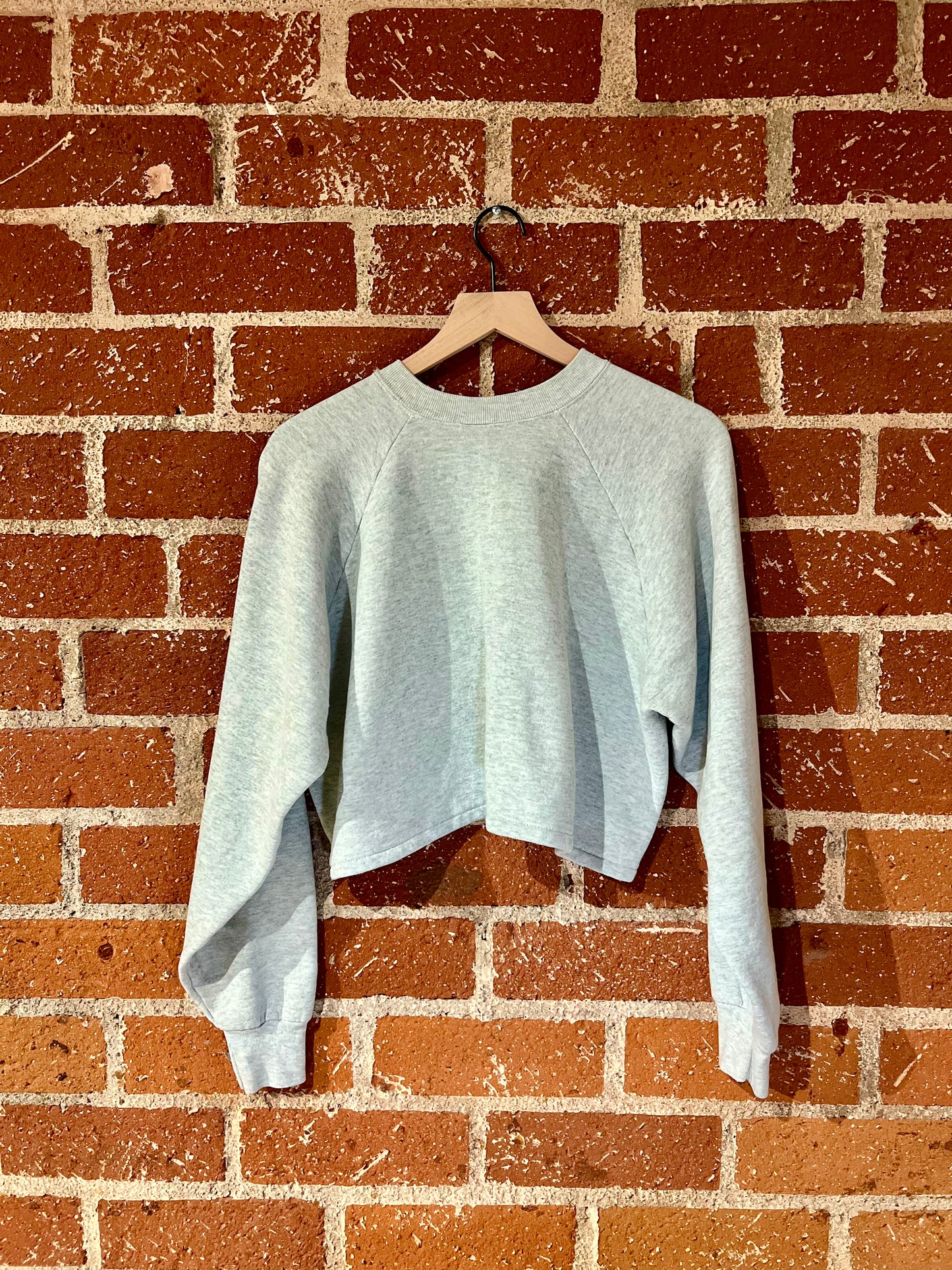 Vintage Cropped Crew L: Moose Crossing