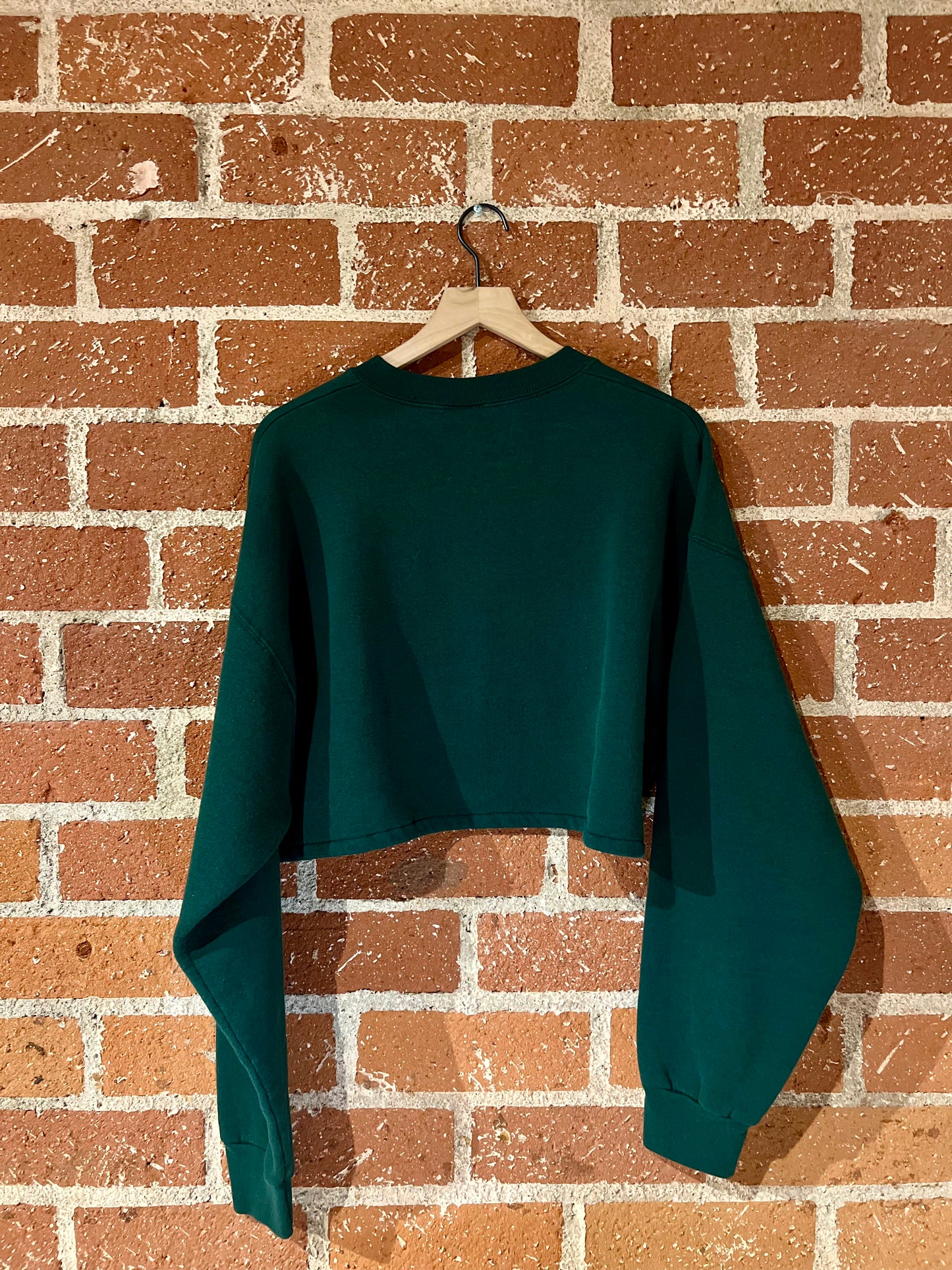 Vintage Cropped Crew XL: Nebraska Needlepoint