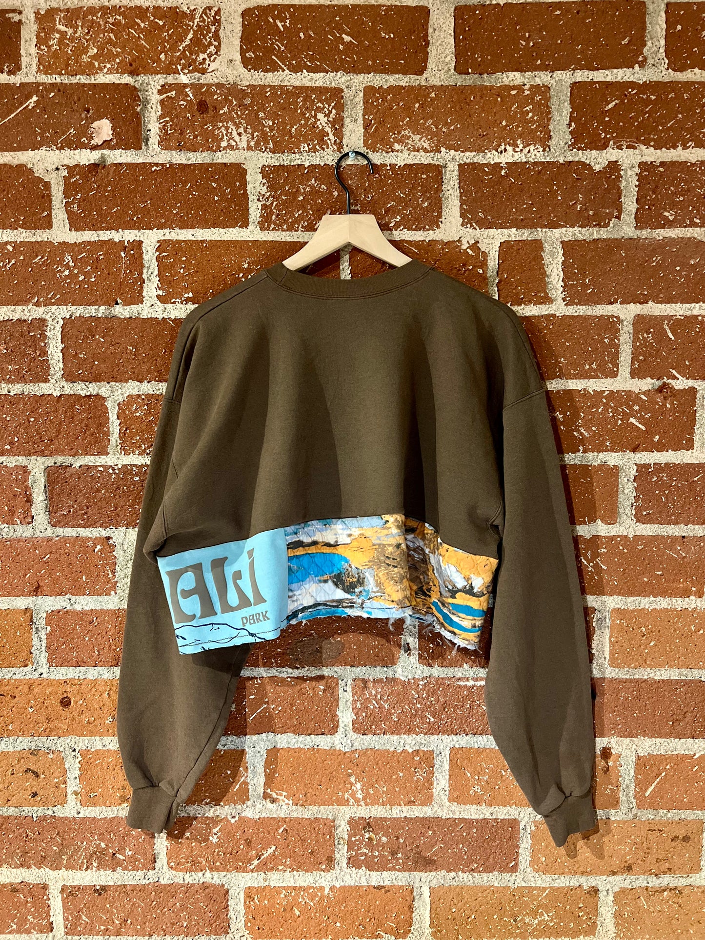 Vintage Remade Cropped Crew XL: Denali, Alaska