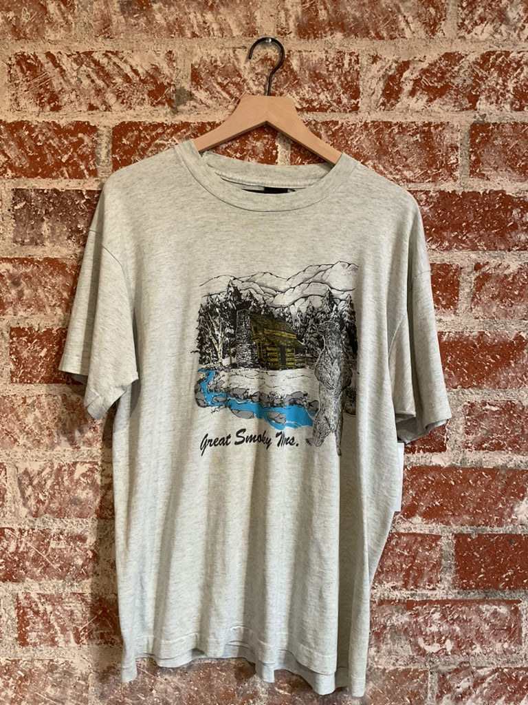 Vintage Tee: Great Smoky Mtns. Brown