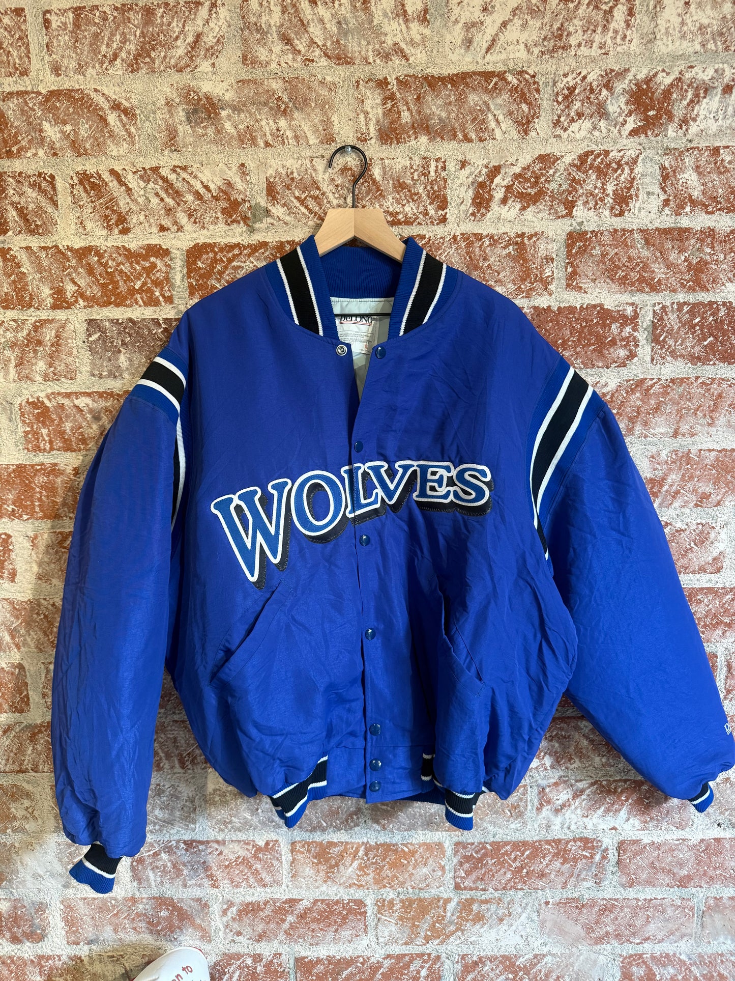 Vintage Puff Jacket: Wolves Logo