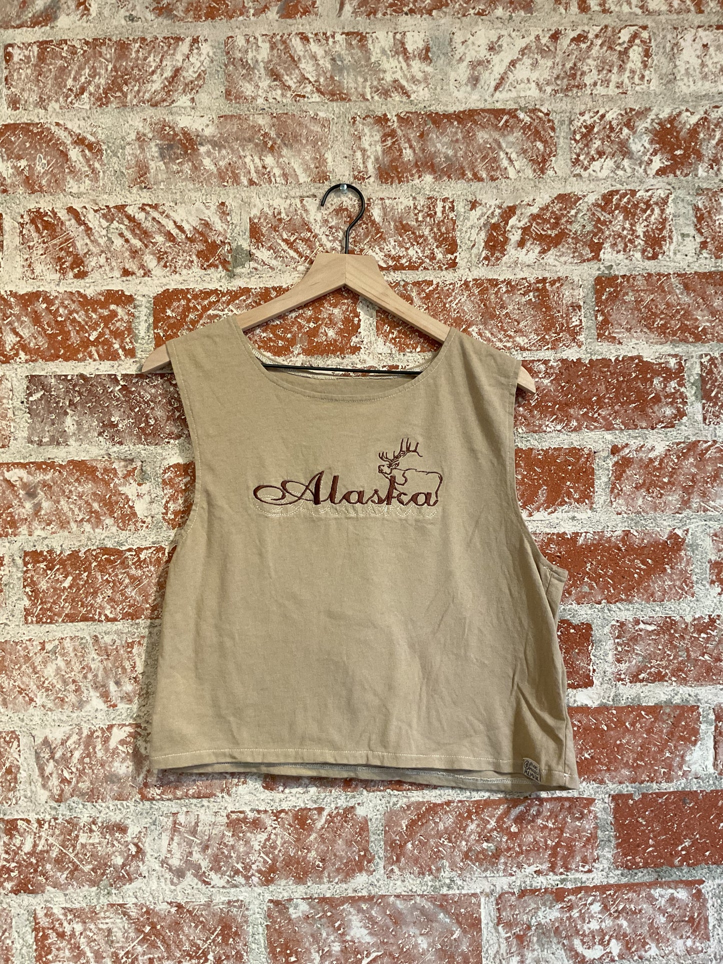 Remade: Recut Tank: Alaska Embroidered