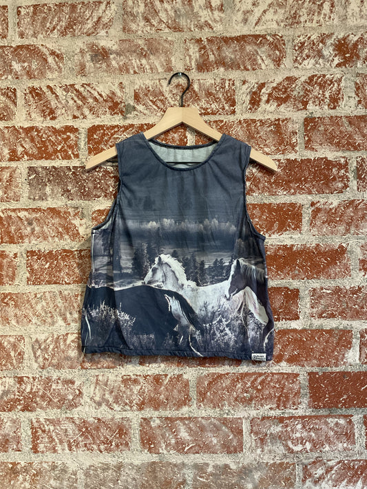 Remade: Recut Tank: Horses Allover