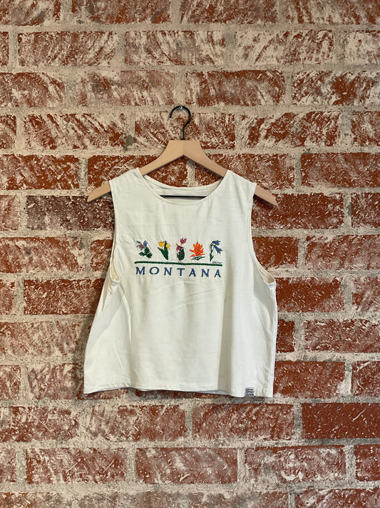 Remade: Recut Tank: Montana Floral Embroidered