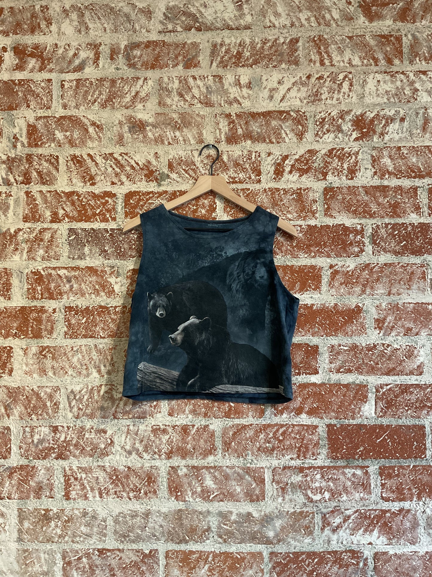Remade: Recut Tank: Midnight Bear Blue