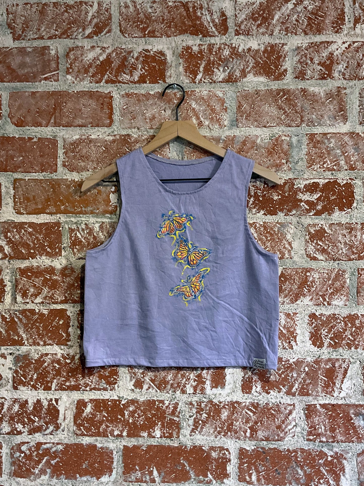Remade Tank XS: Lavender Butterflies