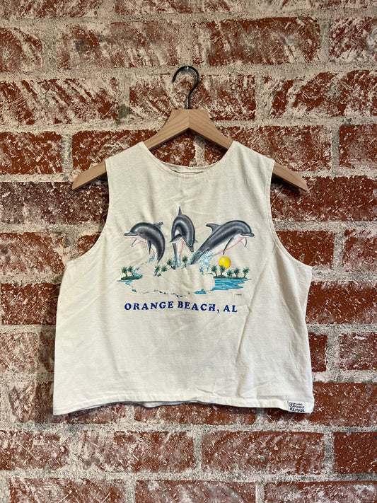 Remade: Recut Tank: Orange Beach Dolphins