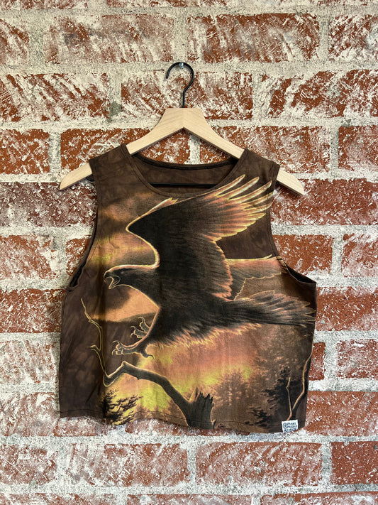 Remade: Recut Tank: Brown Hawk