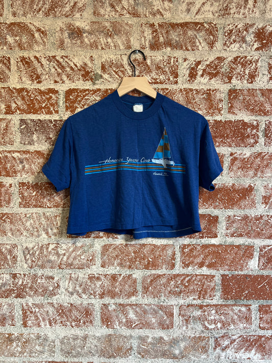 Vintage Tee: Honolulu Yacht Club Crop