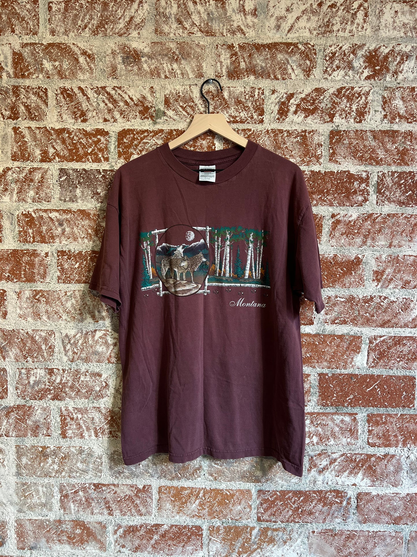Vintage Tee: Montana Maroon Wolves