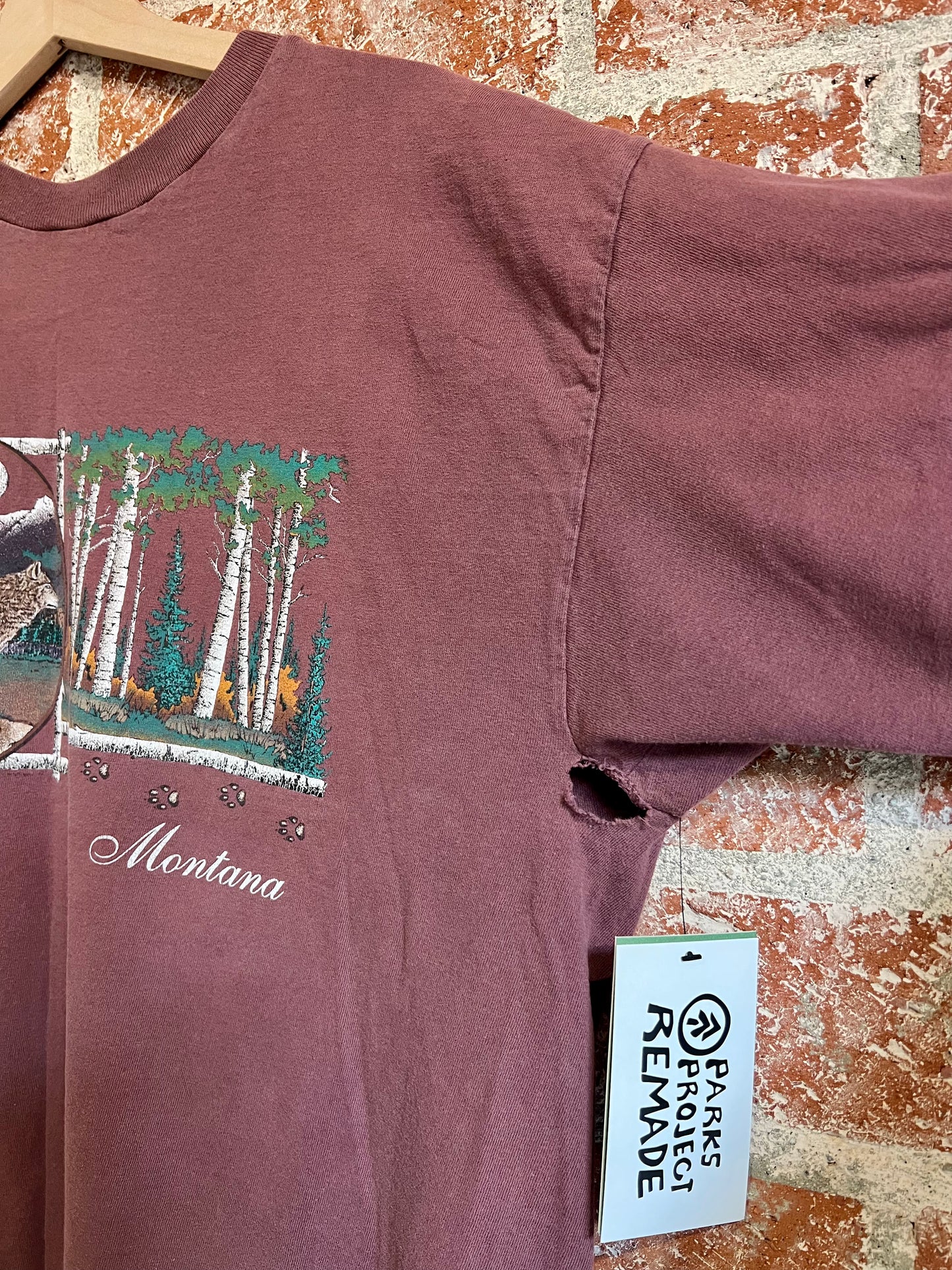Vintage Tee: Montana Maroon Wolves