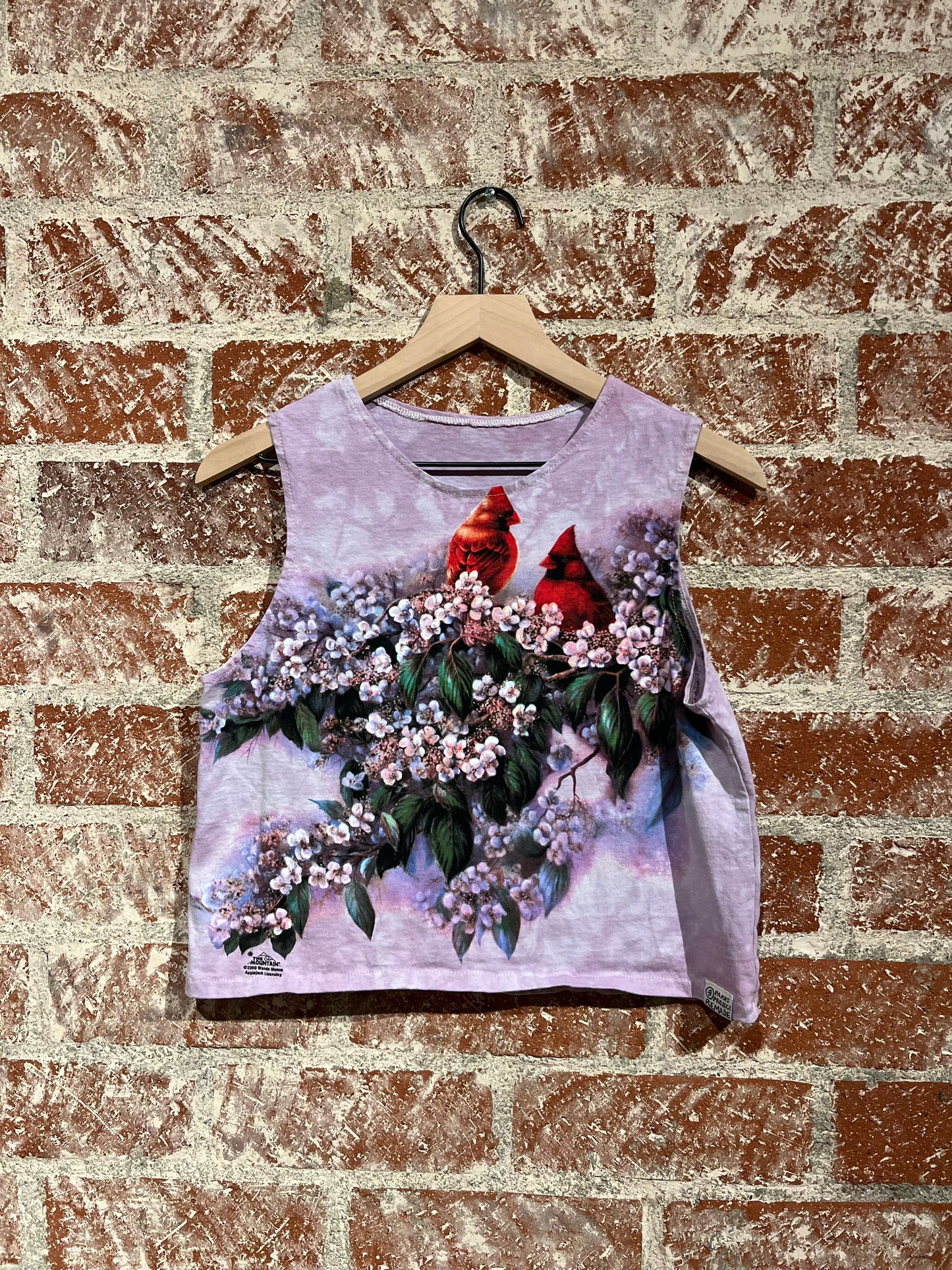 Remade Tank S: Floral Cardinals