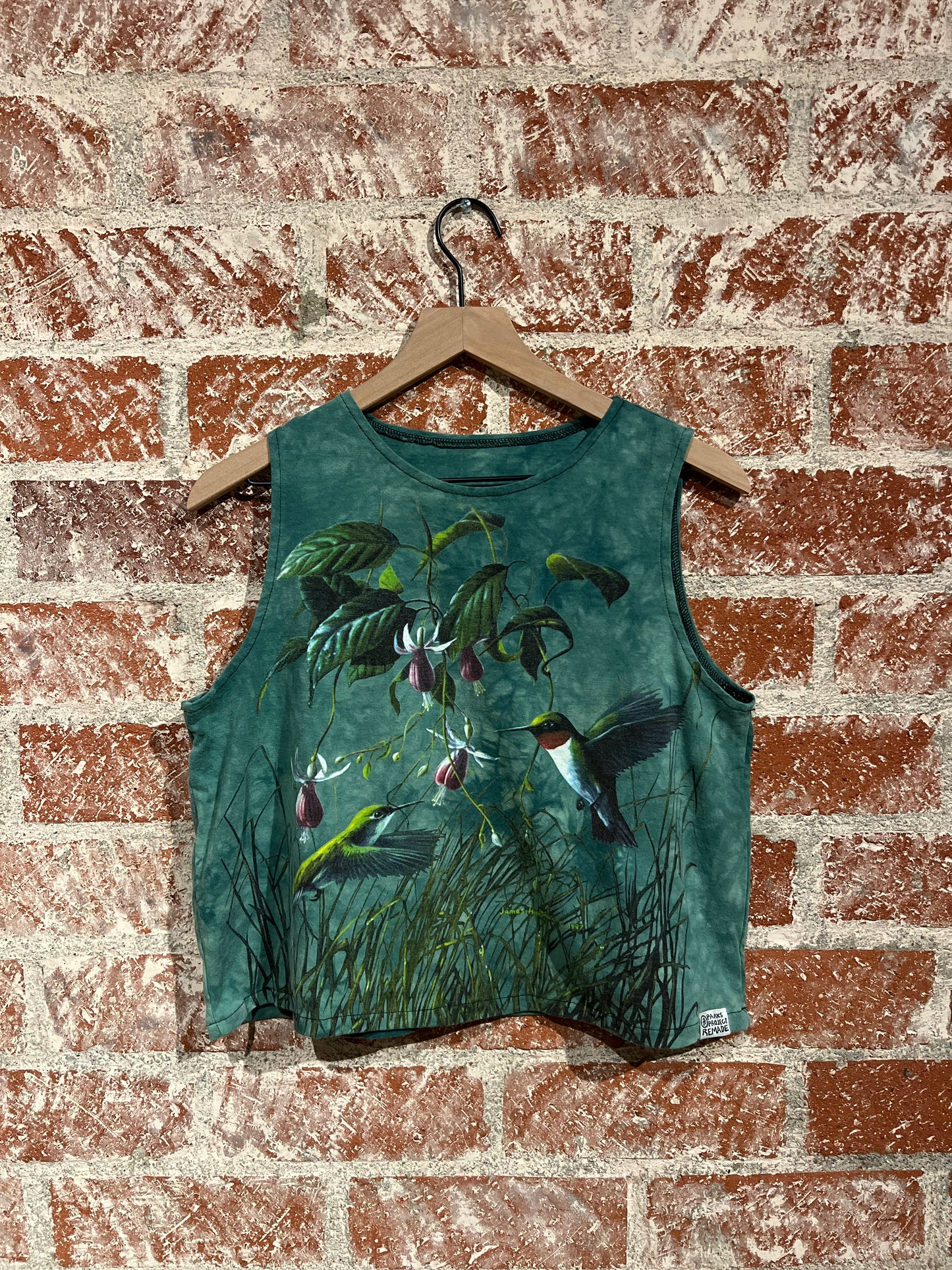Remade Tank M: Hummingbirds Green