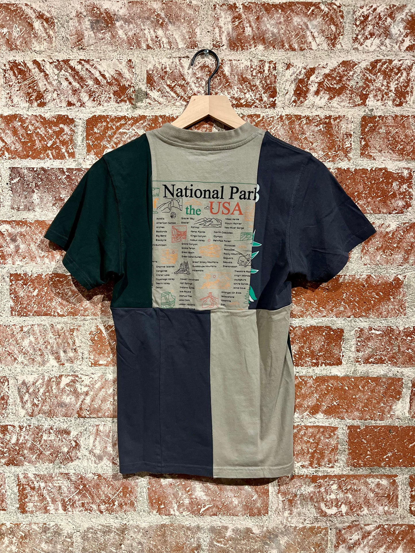 Remade Tee XXXS: USA National Parks Khaki