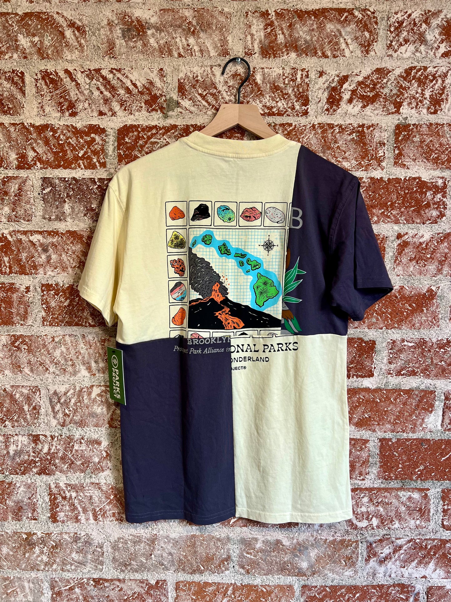 Remade Tee XS: Hawai'i Volcanoes Cream