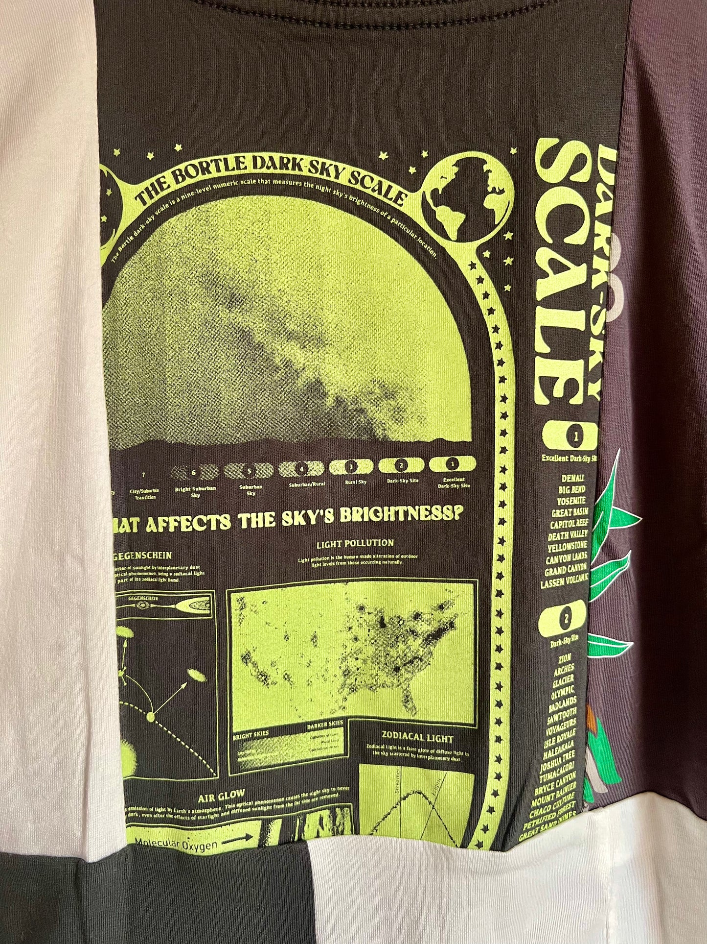 Remade Crop Tee XXS: Dark Sky Scale