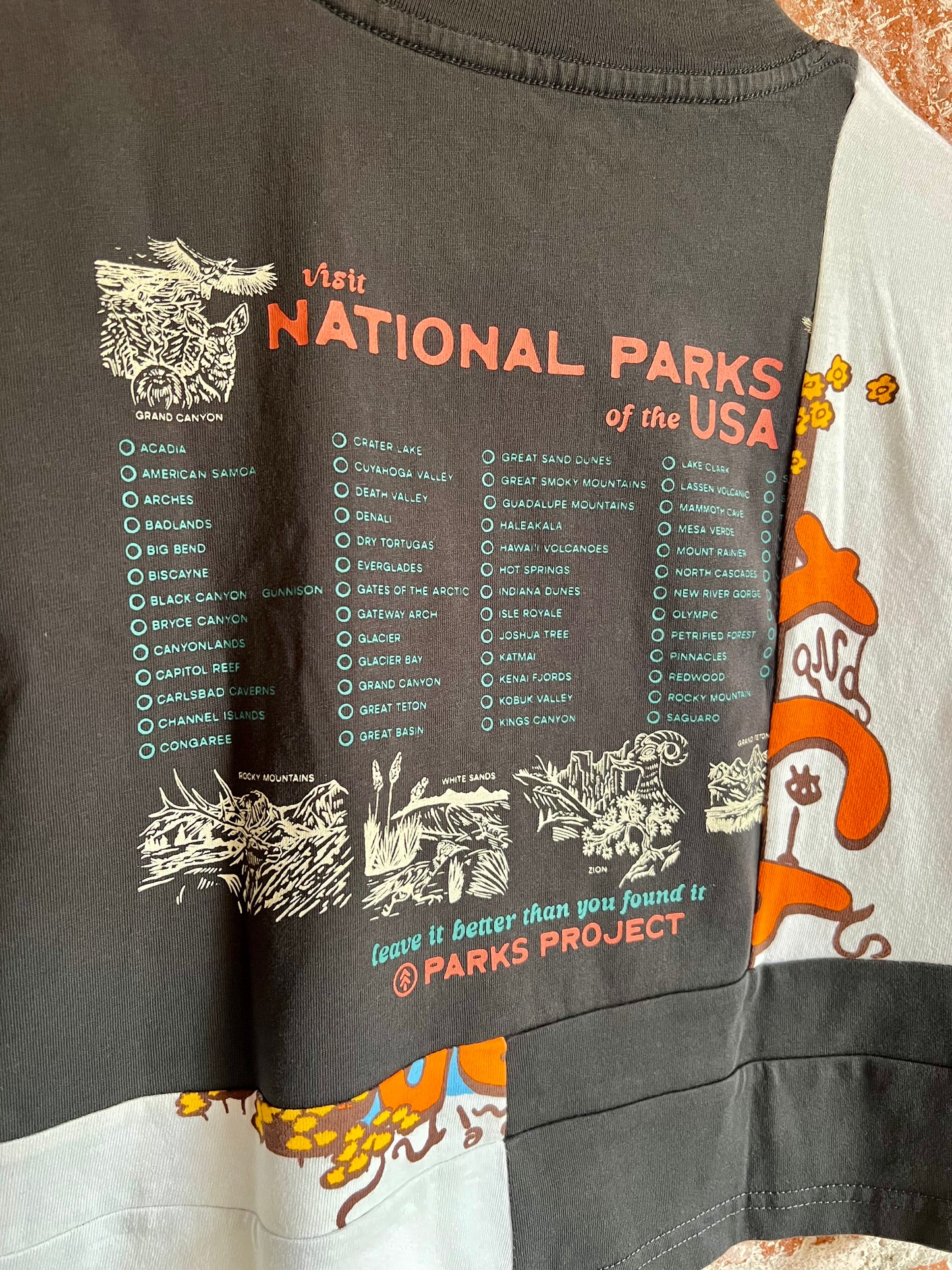 Remade Crop Tee XXXS: Parks Checklist RHCP