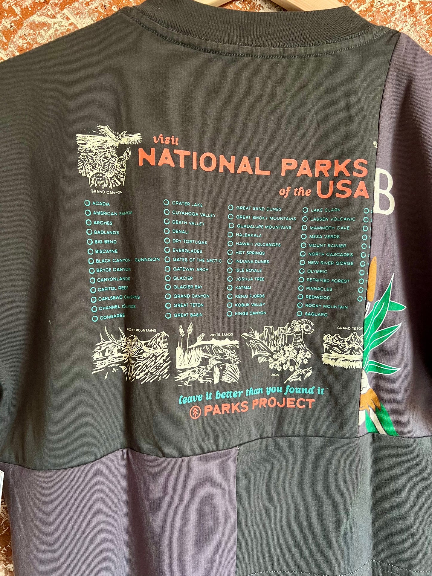 Remade Crop Tee XXS: National Parks Checklist Club