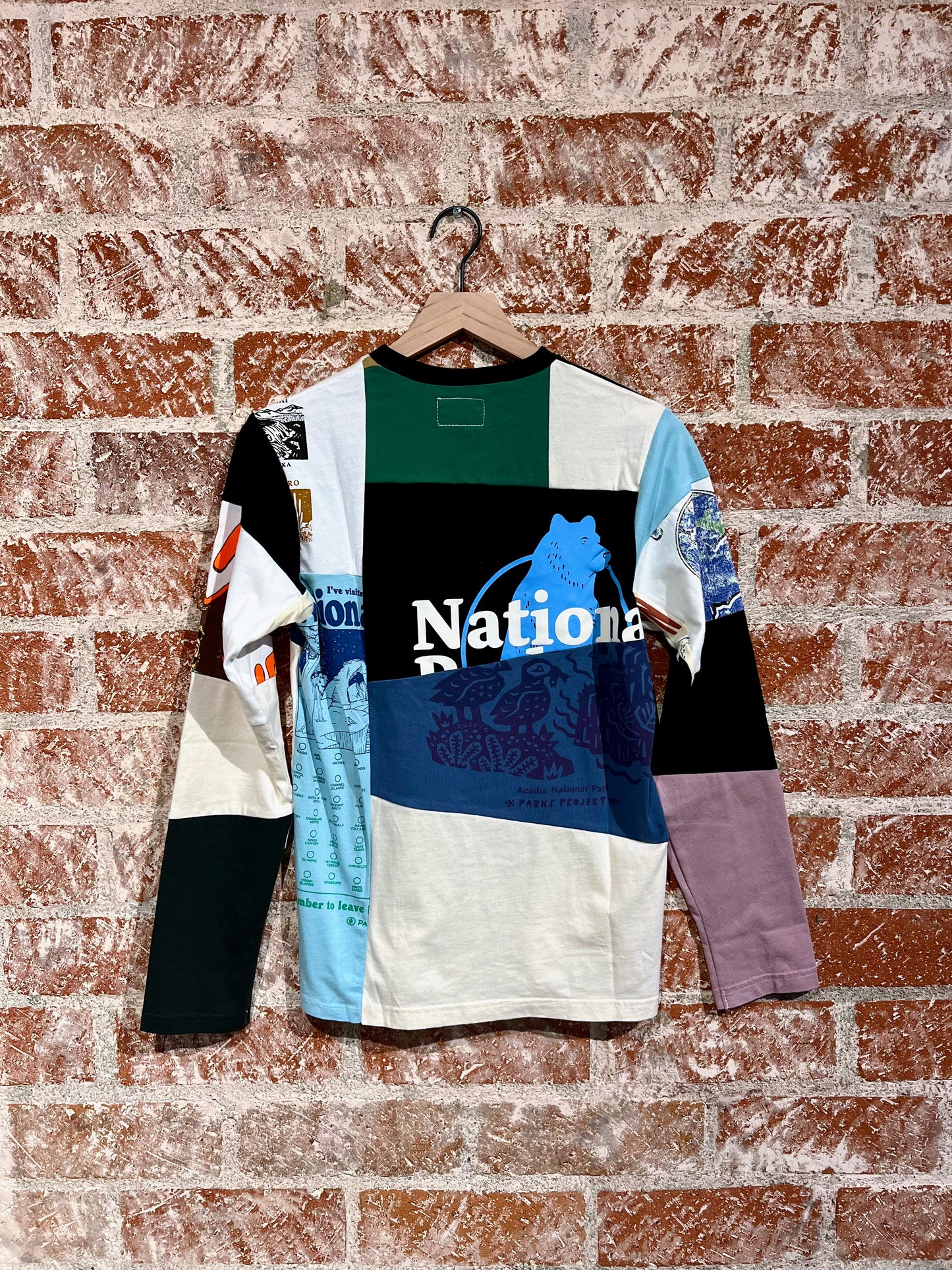 Remade Tee XS: National Parks Checklist White