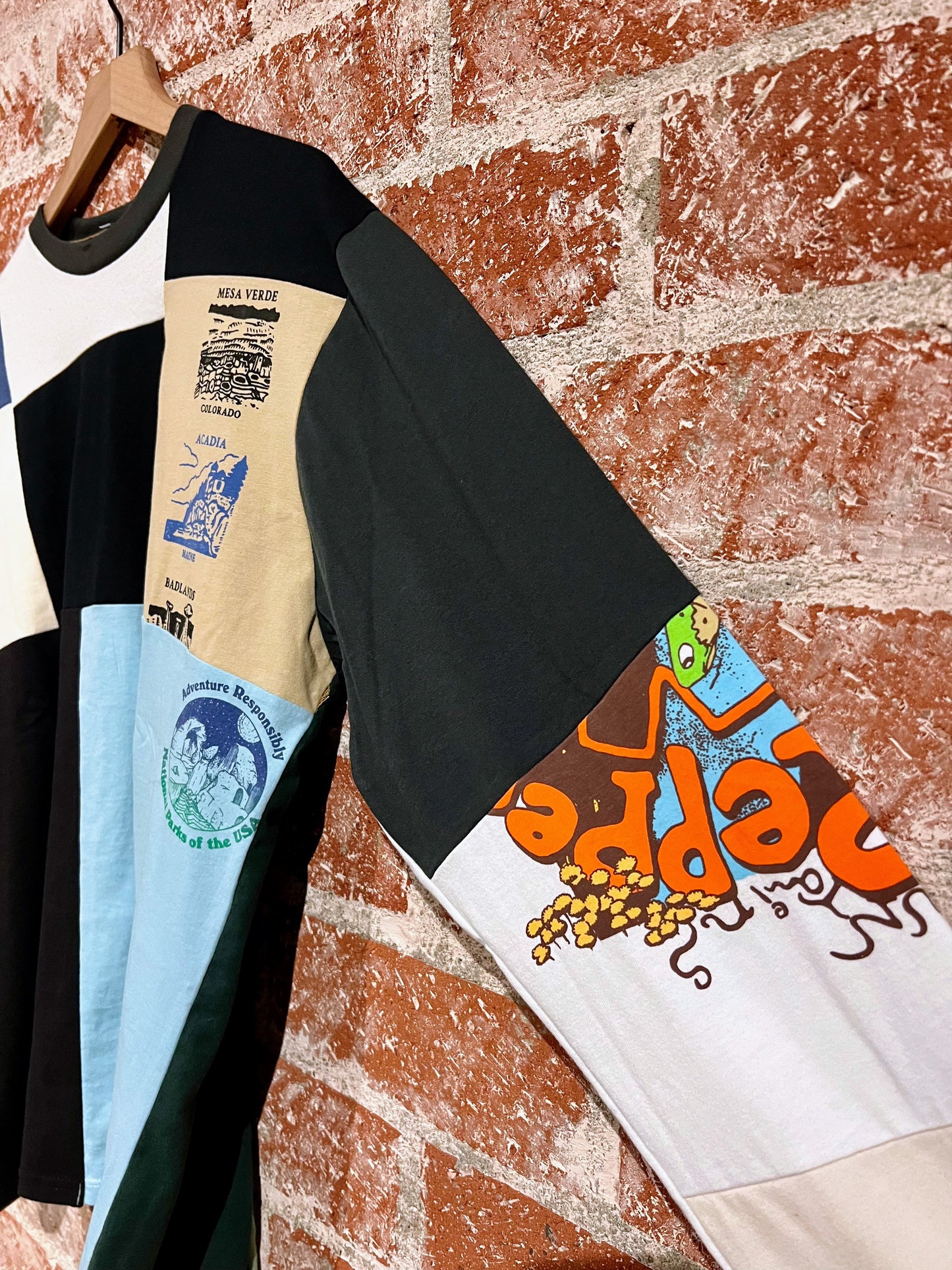 Remade Tee L: Pictographs Beige