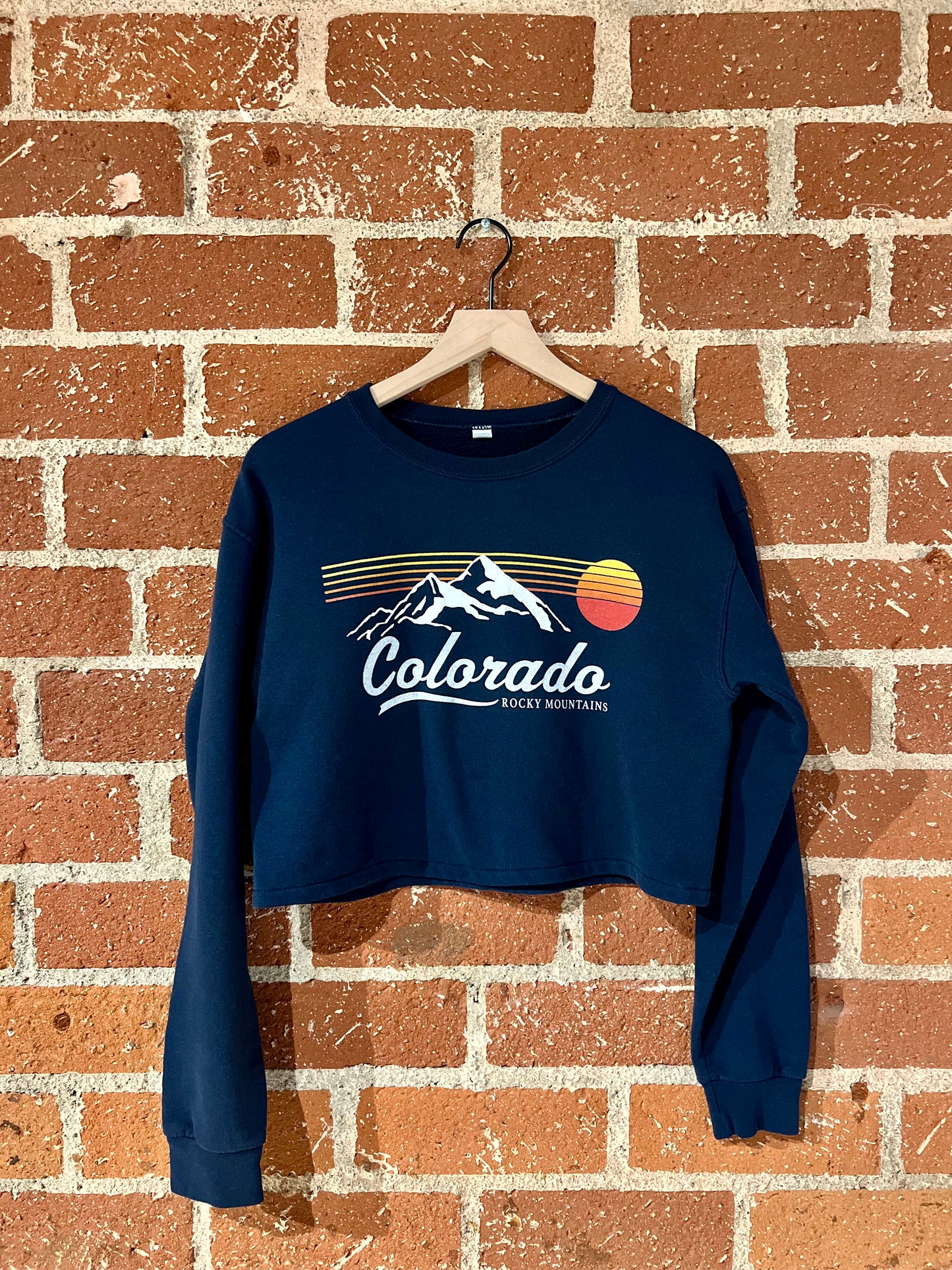 Vintage Cropped Crew XS: Colorado