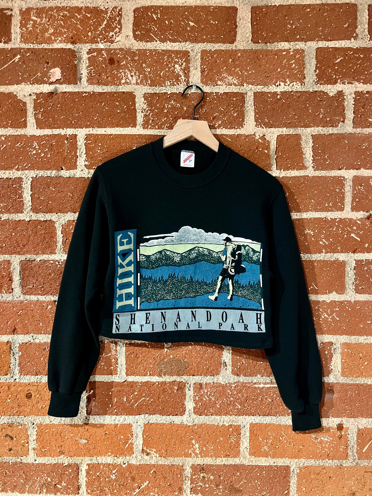Vintage Cropped Crew XS: Hike Shenandoah Park