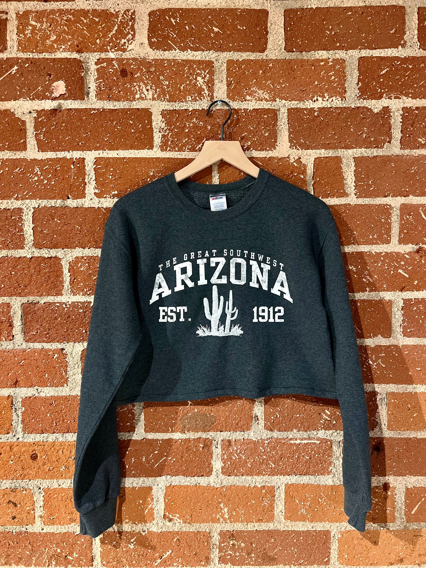 Vintage Cropped Crew S: Arizona Est. 1912
