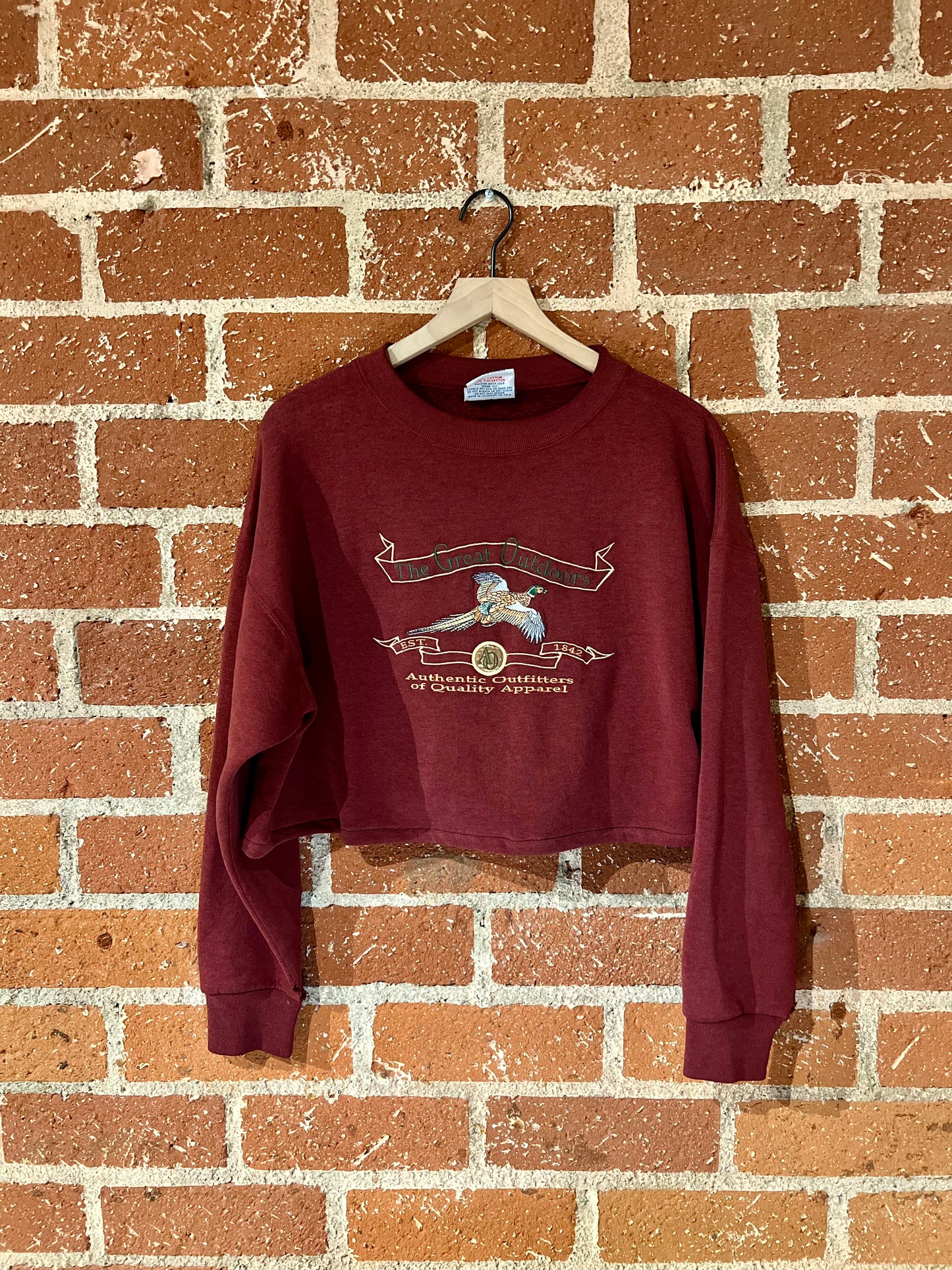 Vintage Cropped Crew XL: The Great Outdoors