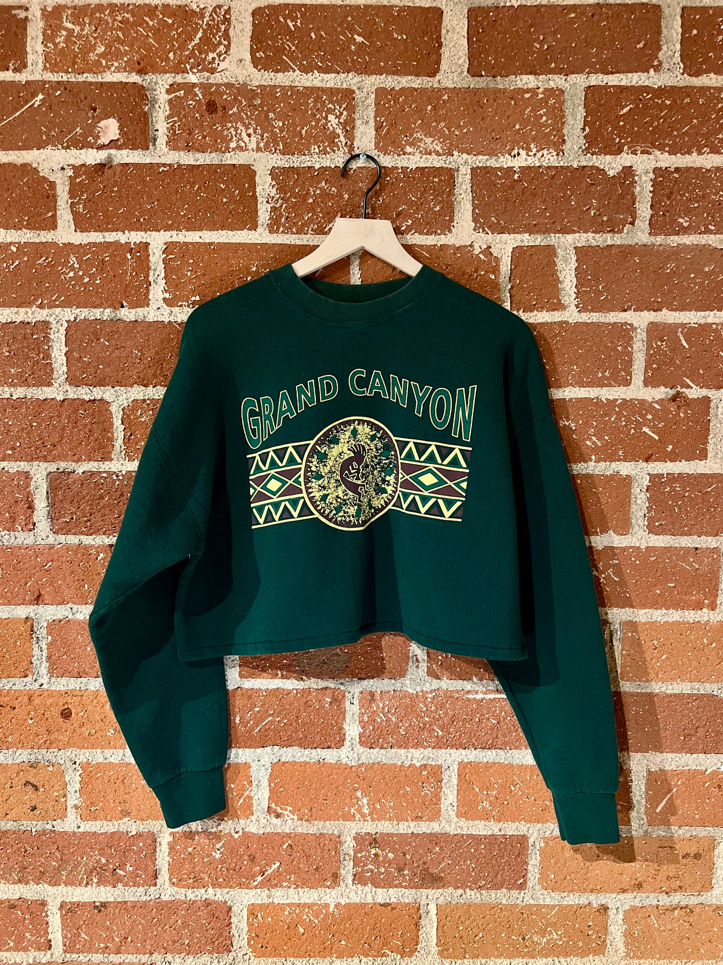 Vintage Cropped Crew XL: Grand Canyon Green