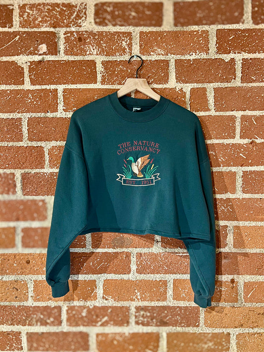 Vintage Cropped Crew XL: The Nature Conservancy