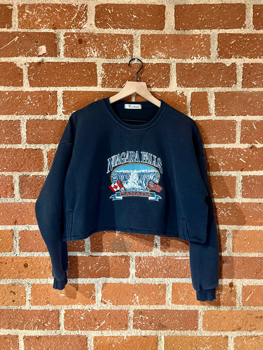 Vintage Cropped Crew XL: Niagara Falls