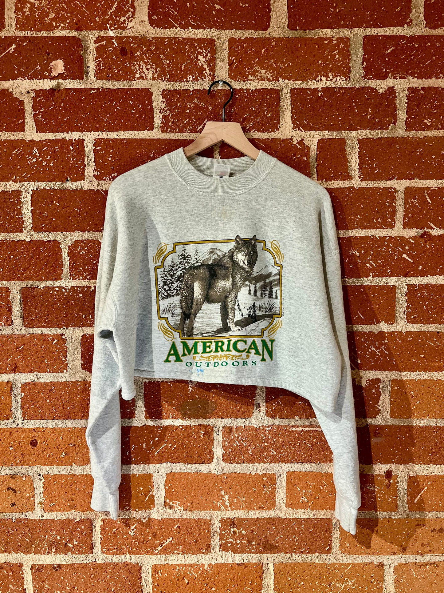 Vintage Cropped Crew XL: American Outdoors
