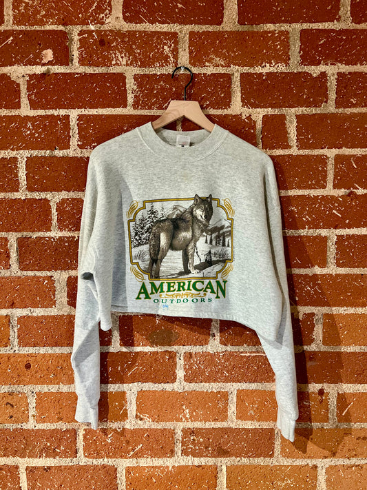 Vintage Cropped Crew XL: American Outdoors