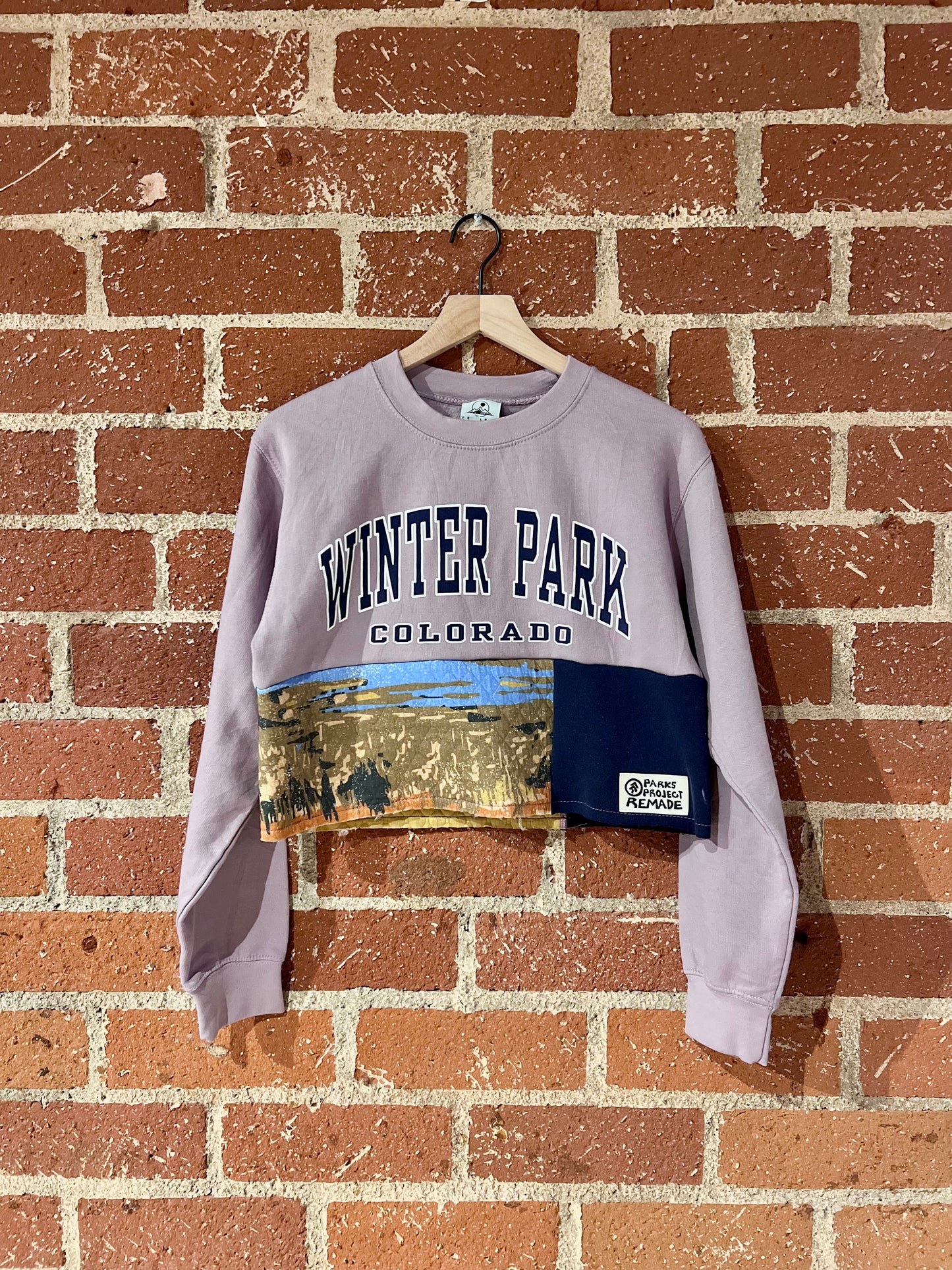 Vintage Remade Cropped Crew XS: Winter Park
