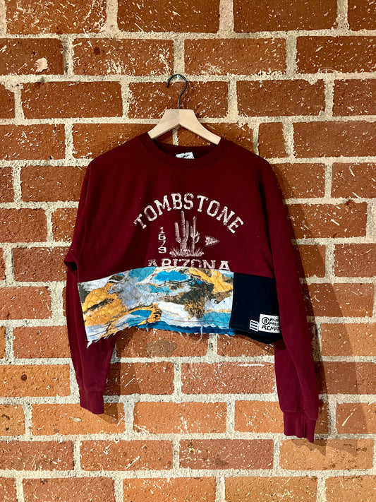 Vintage Remade Cropped Crew M: Tombstone, AZ