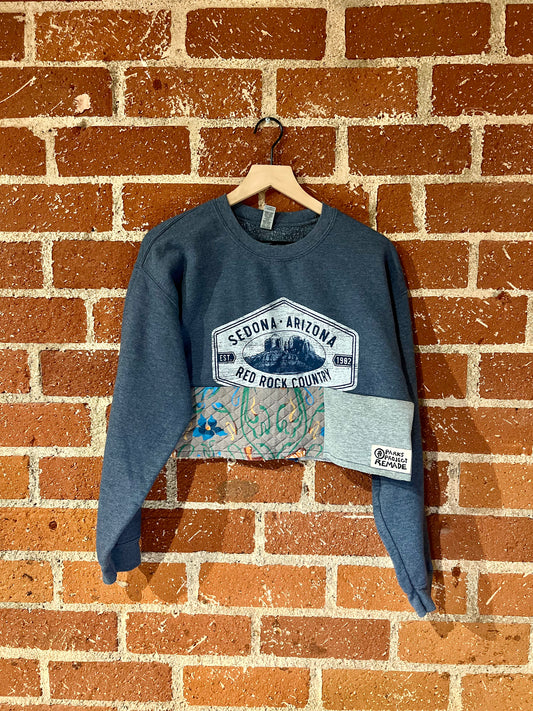 Vintage Remade Cropped Crew M: Red Rock Country, Sedona