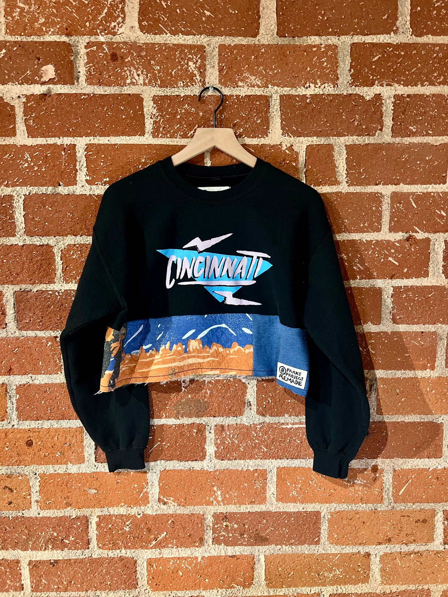 Vintage Remade Cropped Crew M: Cincinnati
