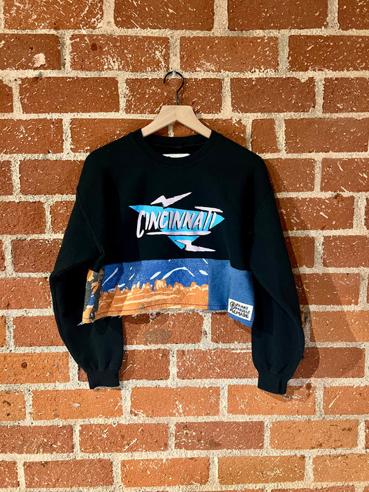 Vintage Remade Cropped Crew M: Cincinnati