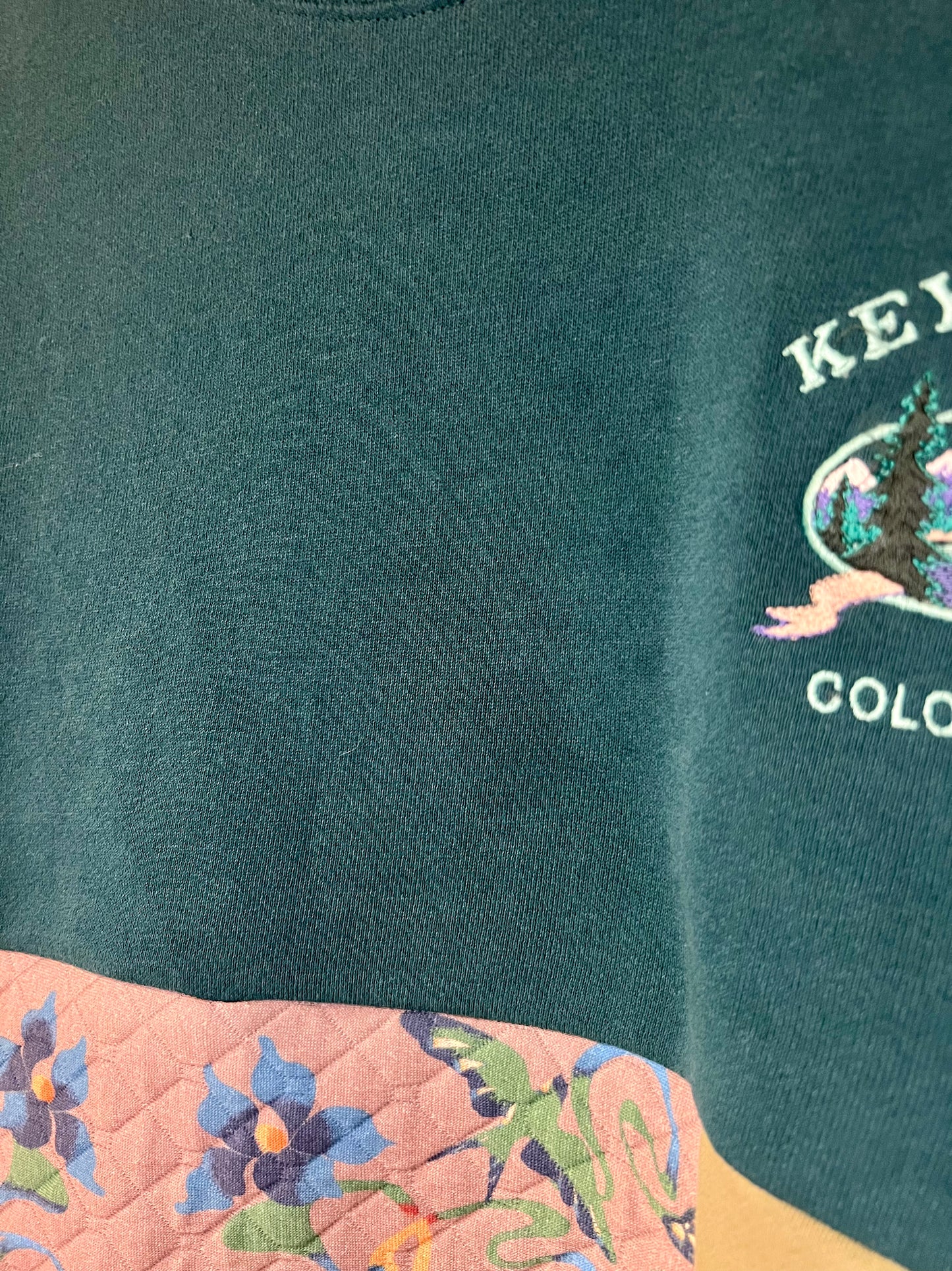 Vintage Remade Cropped Crew XL: Keystone, CO