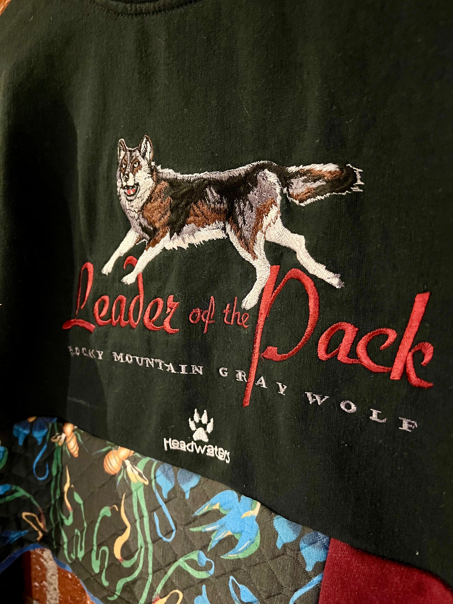 Vintage Remade Cropped Crew XXL: Leader of the Pack, Rocky Mtns