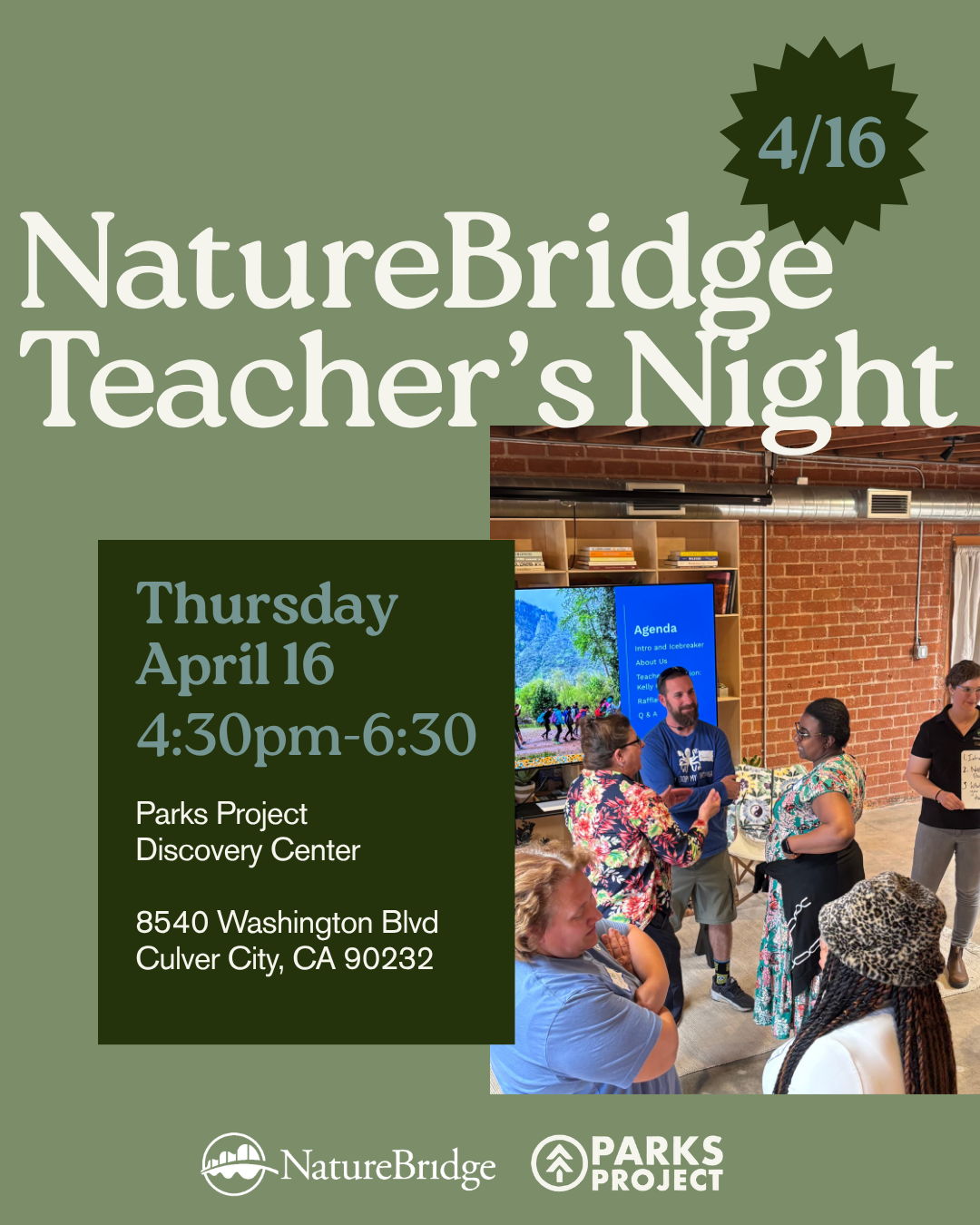 NatureBridge Teacher’s Night